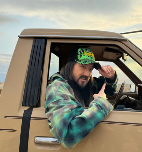 VON DUTCH CLASSIC BLACK & GREEN FLAME TRUCKER HAT AS SEEN ON  display picture 1
