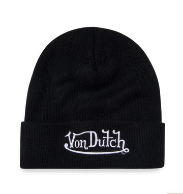 VON DUTCH BLACK LOGO BEANIE