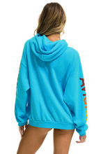 Load image into Gallery viewer, AVIATOR NATION UNISEX RELAXED PULLOVER HOODIE IN NEON BLUE