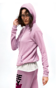 FREE CITY SUPERFLUFF LUX pullover hoodie - PETAL