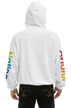 Load image into Gallery viewer, AVIATOR NATION UNISEX RELAXED PULLOVER HOODIE IN WHITE