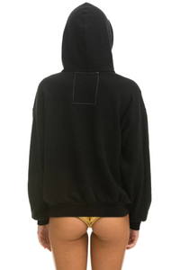 AVIATOR NATION ID RATHER BE SURFING RELAXED UNISEX PULLOVER HOODIE - BLACK