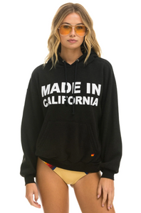 AVIATOR NATION MADE IN CALIFORNIA UNISEX RELAXED PULLOVER HOODIE - BLACK