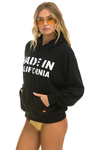 AVIATOR NATION MADE IN CALIFORNIA UNISEX RELAXED PULLOVER HOODIE - BLACK