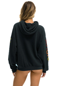 AVIATOR NATION UNISEX RELAXED PULLOVER HOODIE IN CHARCOAL