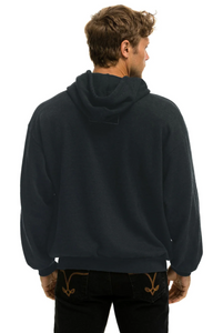 AVIATOR NATION UNISEX LOGO PULLOVER RELAXED HOODIE - CHARCOAL