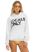 Load image into Gallery viewer, AVIATOR NATION LOCALS ONLY RELAXED UNISEX PULLOVER HOODIE -WHITE