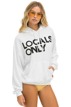 Load image into Gallery viewer, AVIATOR NATION LOCALS ONLY RELAXED UNISEX PULLOVER HOODIE -WHITE