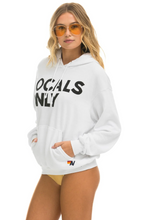 Load image into Gallery viewer, AVIATOR NATION LOCALS ONLY RELAXED UNISEX PULLOVER HOODIE -WHITE