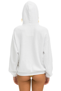 AVIATOR NATION LOCALS ONLY RELAXED UNISEX PULLOVER HOODIE -WHITE