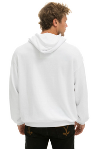 AVIATOR NATION LOCALS ONLY RELAXED UNISEX PULLOVER HOODIE -WHITE
