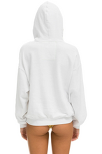 Load image into Gallery viewer, AVIATOR NATION MAKE LOVE NOT WAR RELAXED PULLOVER UNISEX HOODIE - WHITE
