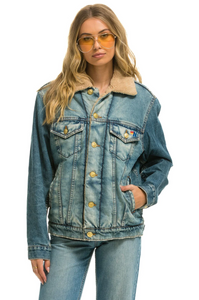 Aviator on sale denim jacket