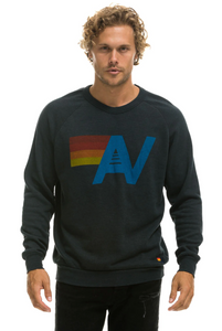 Aviator Nation Logo Unisex Crew Sweatshirt in Charcoal
