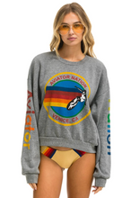 Load image into Gallery viewer, AVIATOR NATION RELAXED CREW UNISEX SWEATSHIRT - HEATHER GREY