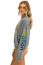 Load image into Gallery viewer, AVIATOR NATION RELAXED CREW UNISEX SWEATSHIRT - HEATHER GREY