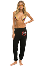 Load image into Gallery viewer, AVIATOR NATION NO WAR SWEATPANTS - BLACK
