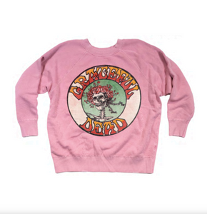 MadeWorn Grateful Dead Crew Fleece Sweatshirt IN PETAL