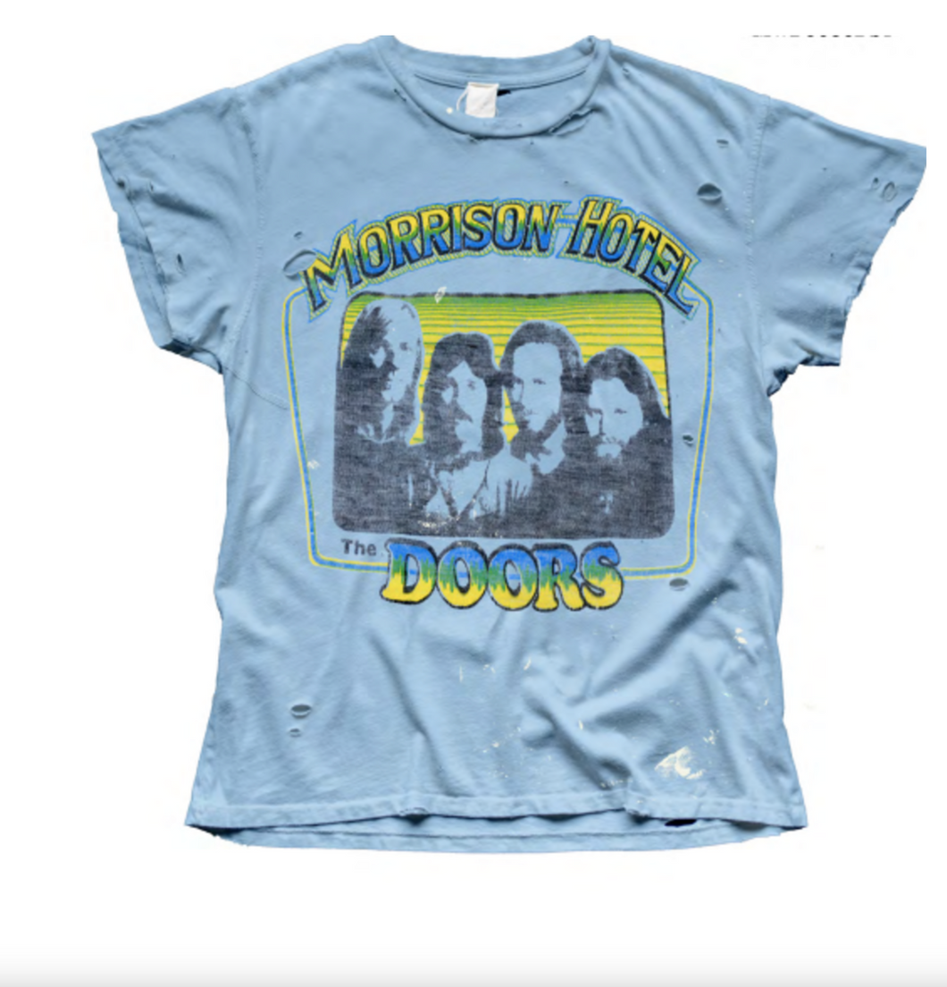 MadeWorn The Doors LA WOMAN Unisex Tee IN BLUE HAZE