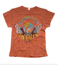 Load image into Gallery viewer, MadeWorn VAN HALEN Tour Of The World 1984 Unisex Tee IN RUST