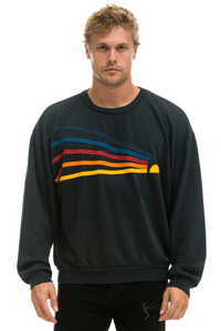 AVIATOR NATION DAYDREAM UNISEX RELAXED CREW SWEATSHIRT - CHARCOAL