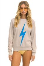 Load image into Gallery viewer, Aviator Nation Bolt Crew Sweatshirt in SAND/BLUE