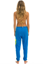Load image into Gallery viewer, AVIATOR NATION BOLT SWEATPANTS - OCEAN/NEON YELLOW