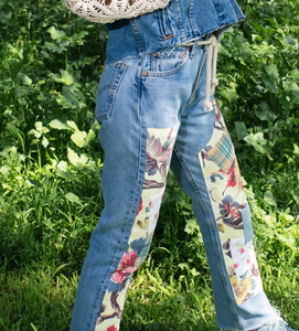 RILEY VINTAGE Patchwork Chappy Jean SHIPS IN 2 WEEKS