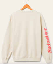 Load image into Gallery viewer, JUNK FOOD CLOTHING UNISEX BUDWEISER STRIPED FLEA MARKET FLEECE IN SAND