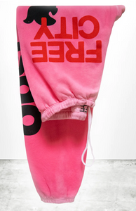 FREECITYLETSGO OG SUPERVINTAGE sweatpant -PINK PLANT