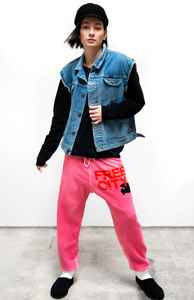 FREECITYLETSGO OG SUPERVINTAGE sweatpant -PINK PLANT