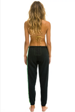 Load image into Gallery viewer, AVIATOR NATION 5 STRIPE WOMEN&#39;S SWEATPANTS - CHARCOAL // PINK // GREEN