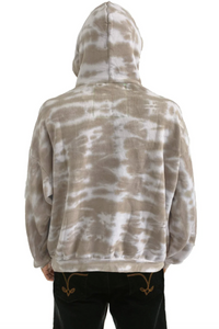 AVIATOR NATION HAND DYED PULLOVER HOODIE RELAXED - TIE DYE SAND