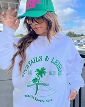 Load image into Gallery viewer, House Of LuLu Cocktails &amp; Leisure Sweatshirt-WHITE