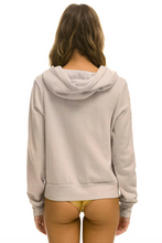 Load image into Gallery viewer, AVIATOR NATION RAINBOW HEART STITCH ZIP HOODIE - SAND