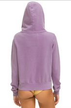 Load image into Gallery viewer, AVIATOR NATION RAINBOW HEART STITCH ZIP HOODIE - MAUVE