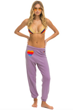 Load image into Gallery viewer, AVIATOR NATION RAINBOW HEART STITCH SWEATPANTS - MAUVE