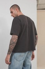 Load image into Gallery viewer, ELWOOD CLOTHING UNISEX OVERSIZED CROP CORE TEE IN VINTAGE BLACK