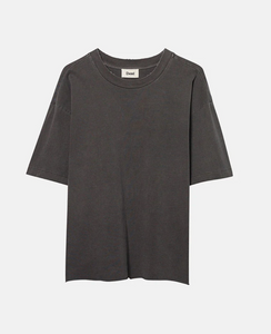 ELWOOD CLOTHING UNISEX OVERSIZED CROP CORE TEE IN VINTAGE GREY