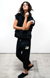 FREE CITY UNISEX LARGE SWEATPANT - BLACKSPACE/CREAM