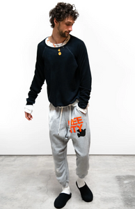 FREE CITY HEATHERBLEACHOUT LARGE pocket sweatpant -HEATHER ELECTRIC