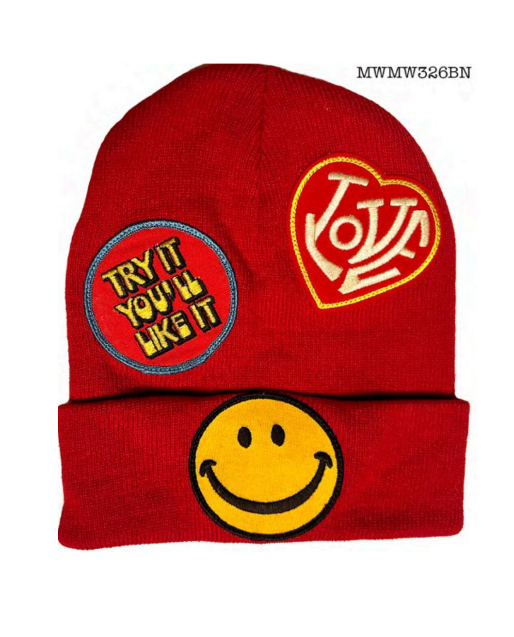 MADEWORN TRY IT BEANIE IN CHERRY