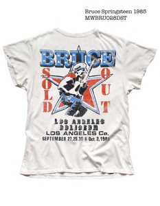 MADEWORN BRUCE SPRINGSTEEN 1985 UNISEX TEE IN VINTAGE WHITE
