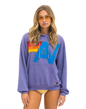 Load image into Gallery viewer, AVIATOR NATION  LOGO STITCH UNISEX PULLOVER RELAXED HOODIE - LAVENDER
