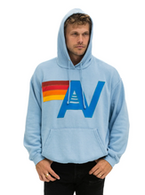 Load image into Gallery viewer, AVIATOR NATION  LOGO STITCH UNISEX PULLOVER RELAXED HOODIE - ICE
