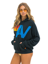 Load image into Gallery viewer, AVIATOR NATION  LOGO STITCH UNISEX PULLOVER RELAXED HOODIE - CHARCOAL