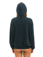 Load image into Gallery viewer, AVIATOR NATION  LOGO STITCH UNISEX PULLOVER RELAXED HOODIE - CHARCOAL