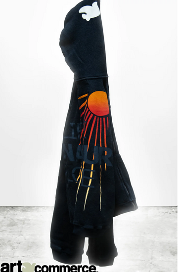 FREE CITY CIRCA'99 LIFENATURELOVE POLYBLEND FLUFF UNISEX ZIP HOODIE - DEEP SPACE