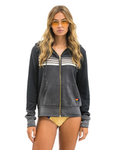 Load image into Gallery viewer, Aviator Nation 5 STRIPE UNISEX HOODIE - FADED SMOKE