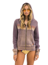 Load image into Gallery viewer, Aviator Nation 5 STRIPE UNISEX HOODIE - FADED MOCHA